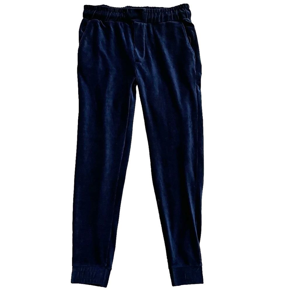 ZARA NWT Navy Corduroy Drawstring Waist Pants Size Large Minimalist Contemporary